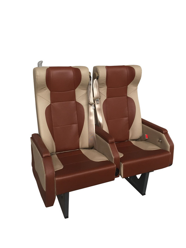 610 mm breedte luxe busstoelen bruin witte kleur met OEM ODM service