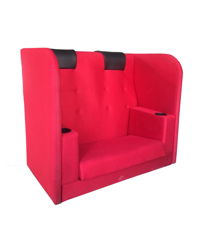 Niet-fauteuil Theaterpaarstoel Rode kleur Hoofdsteun Betrouwbare stevige structuur