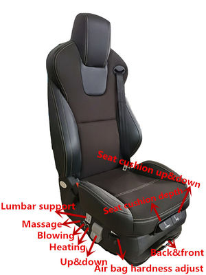 De Verwarmende Buschauffeur Seat Slidable 545mm van de luchtopschorting Breedte